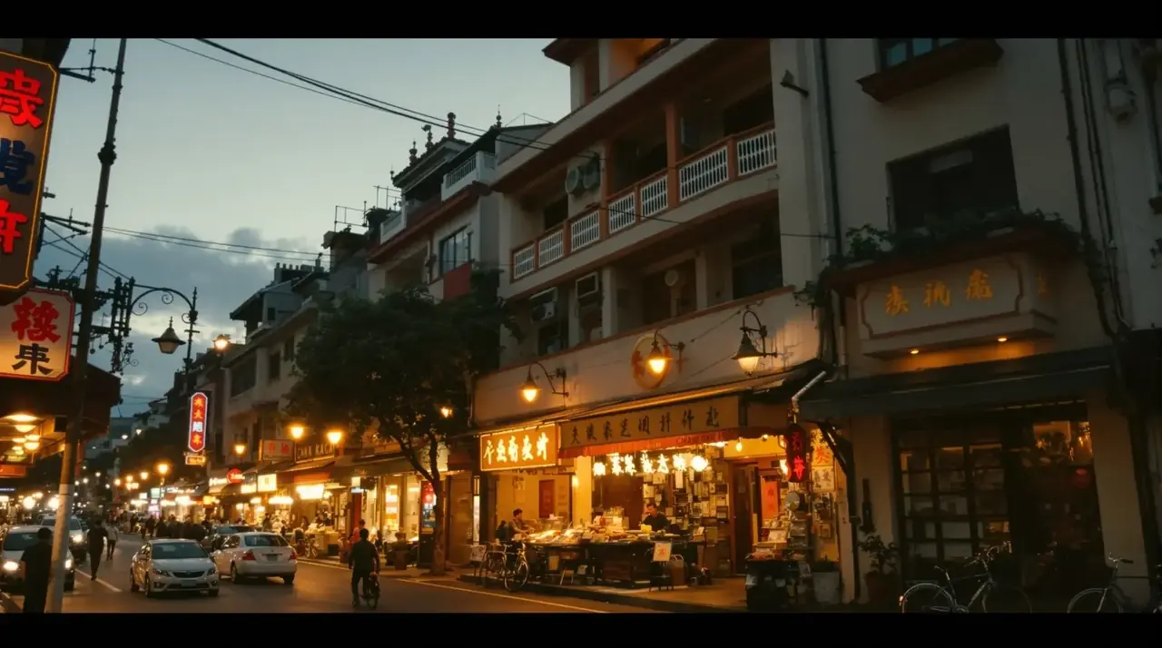 短剧网站推荐短剧《重活九八：我把人生熬成了糖》城市夜景剧照
