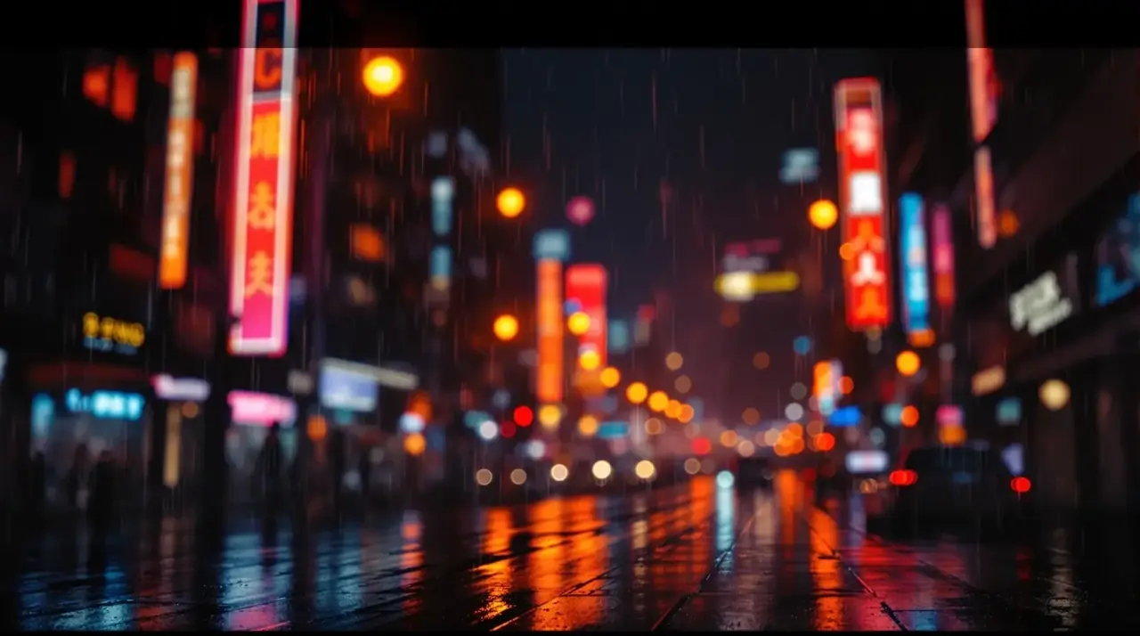 短剧网站推荐短剧《夜色签约：霸总的独宠协议》城市夜景剧照